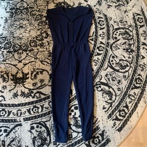 Vince Navy Blue Sleeveless Jumpsuit